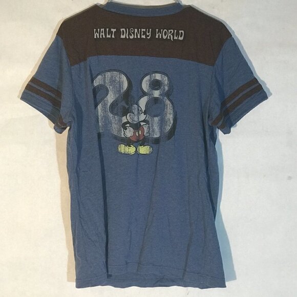 Disneyland Walt Disney World Mickey Mouse Blue Short Sleeve Sports Tee T Shirt - Picture 4 of 9